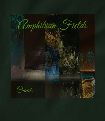Amphibian Fields - Croak on Forest Green Hoodie