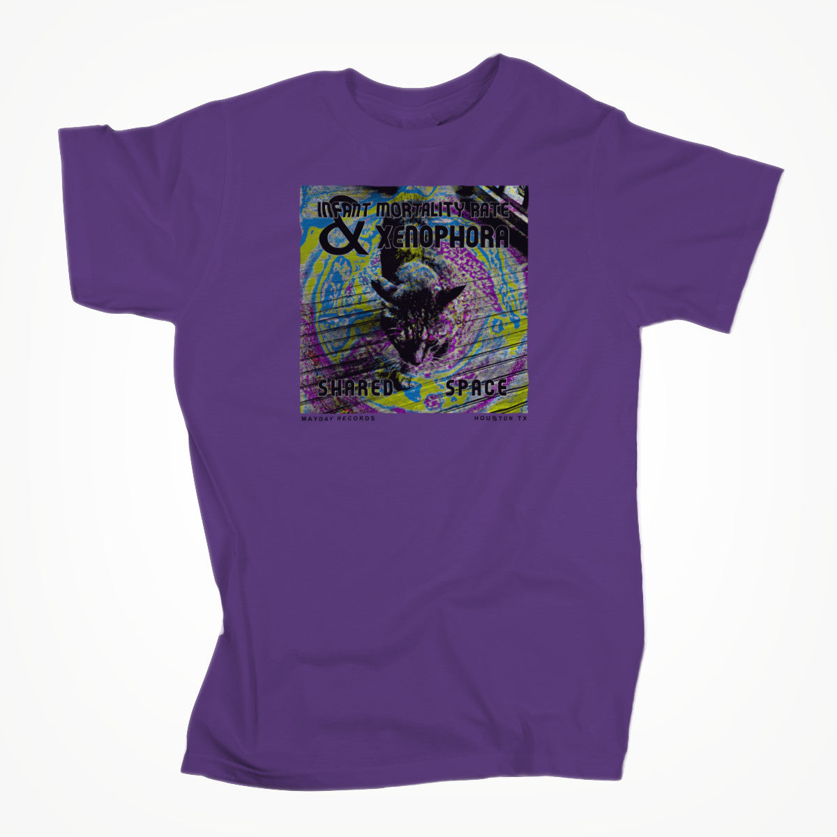 Shared Space on purple Unisex T-shirt