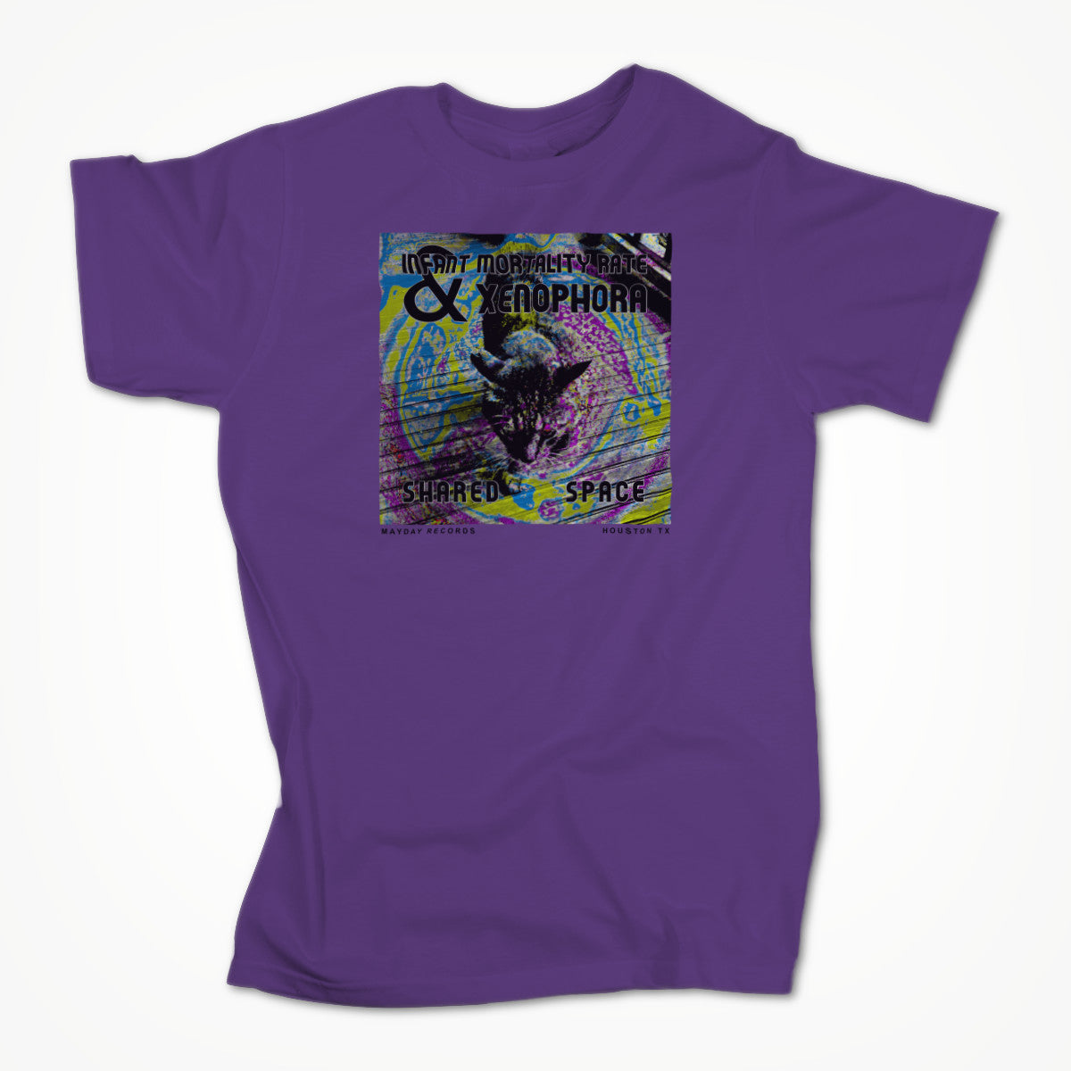 Shared Space on purple Unisex T-shirt