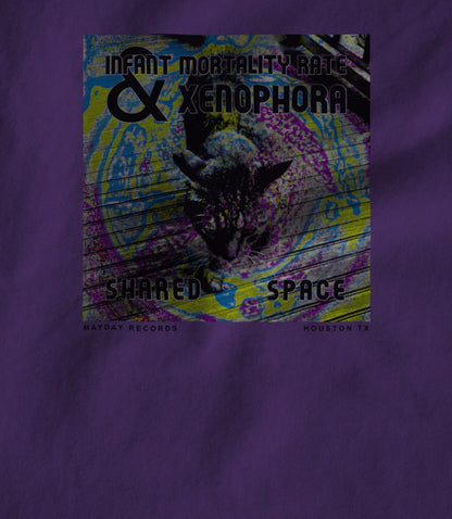 Shared Space on purple Unisex T-shirt