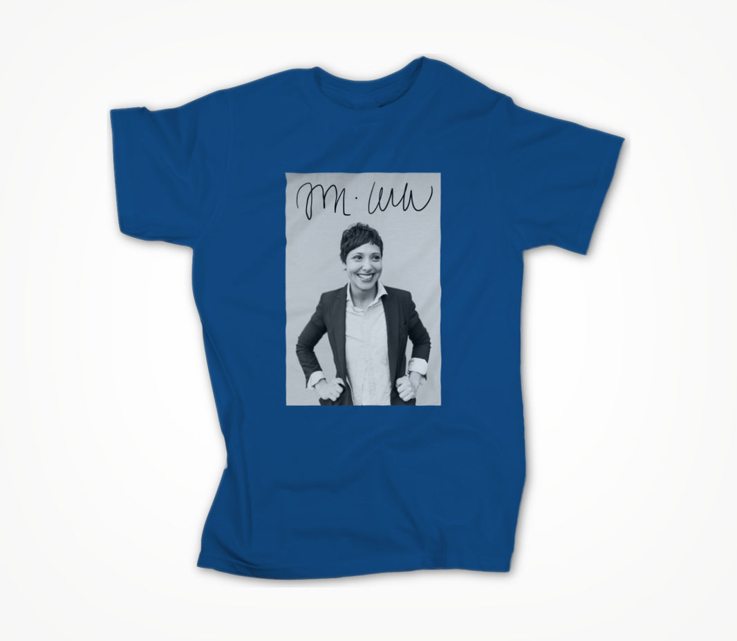 Grey On Blue Unisex T-shirt