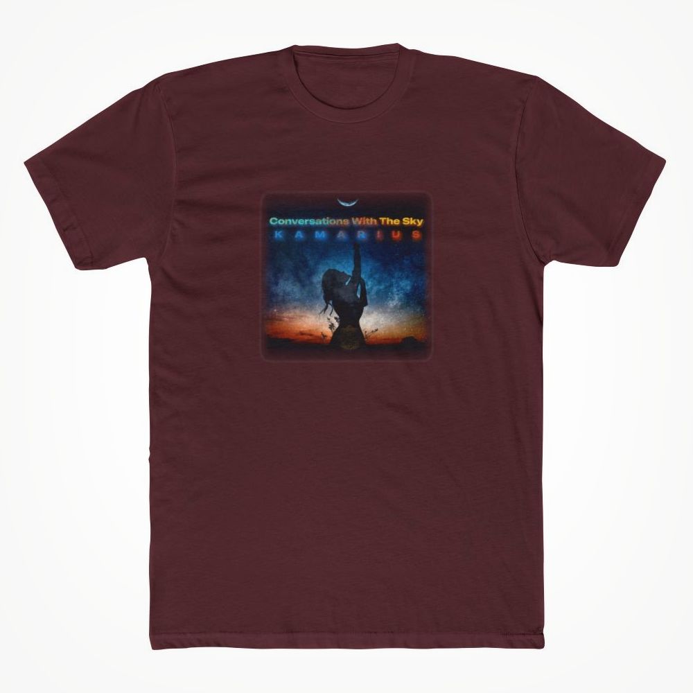 Conversations With The Sky by KaMarius Maroon Unisex T-shirt