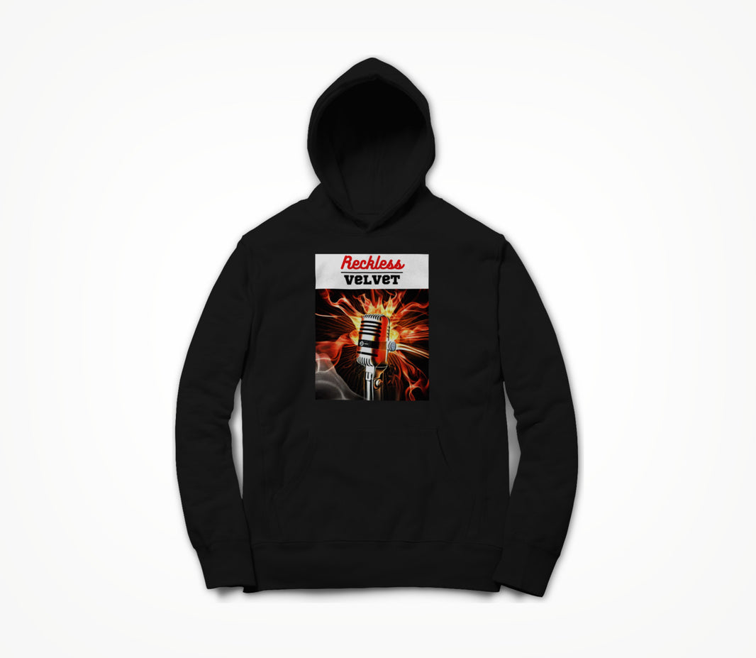 Microphone on Fire Hoodie
