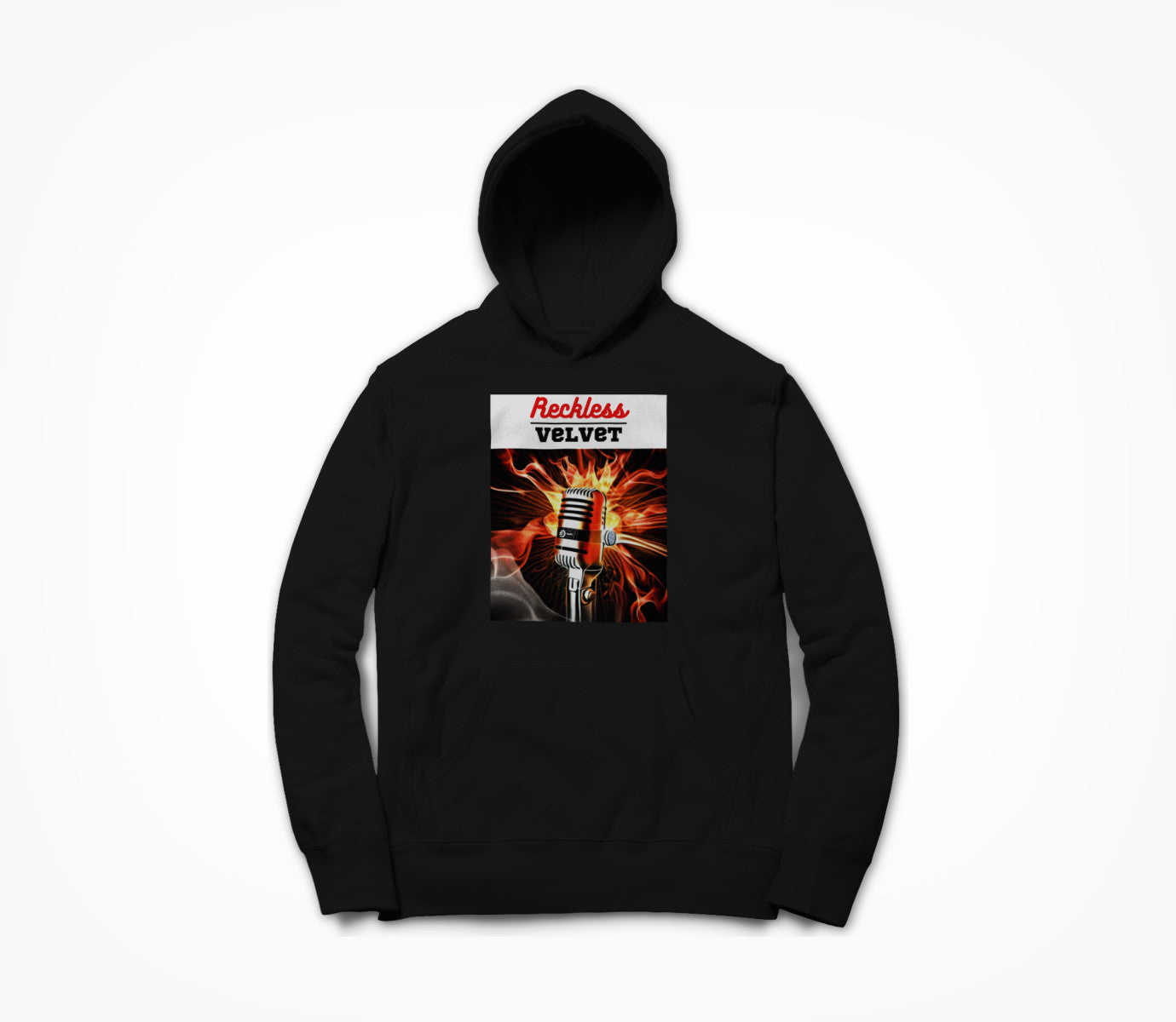 Microphone on Fire Hoodie