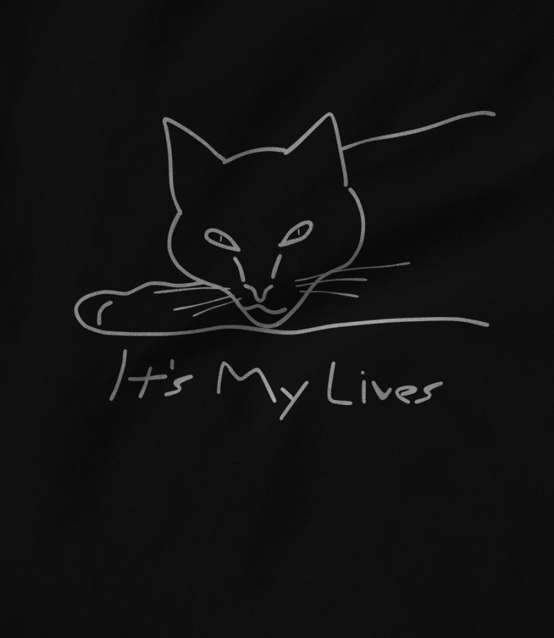 It's My Lives Doodle Cat Black Unisex Shirt