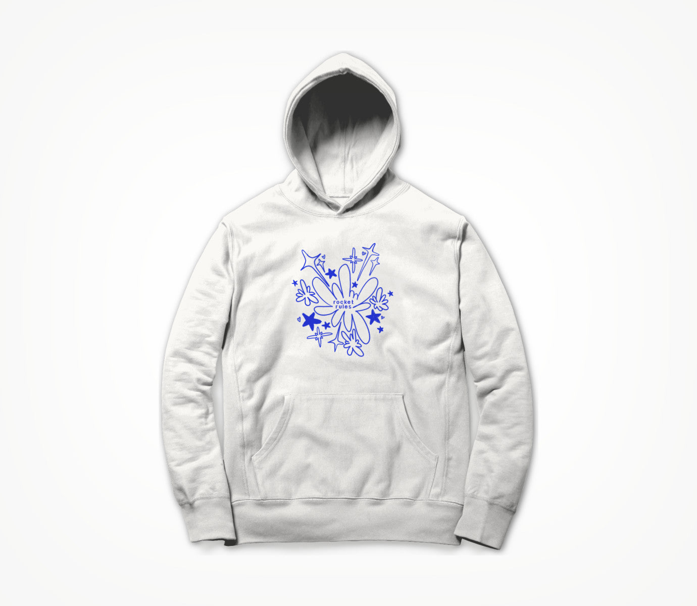 Rocket Rules White Hoodie