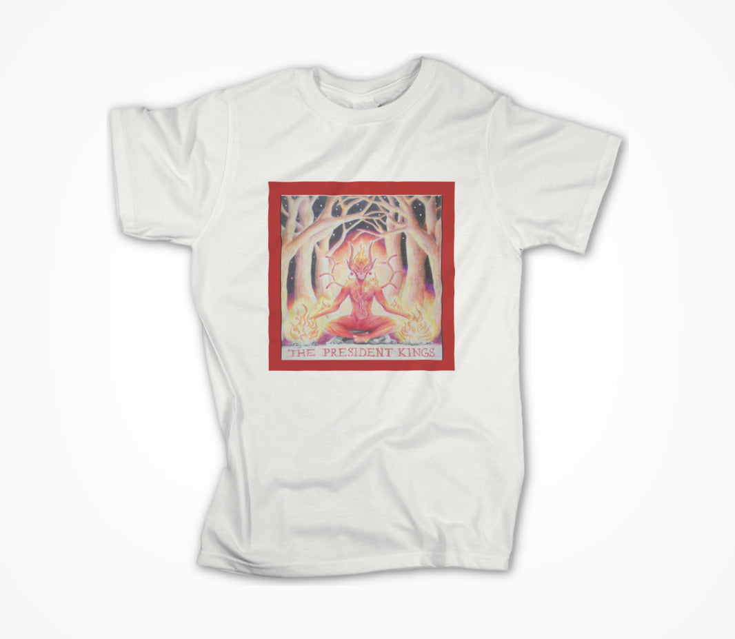 White Fire Man Unisex T-shirt