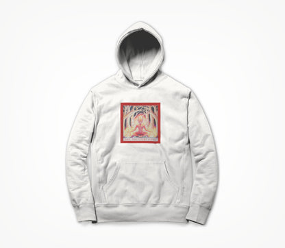 White Fire Man Hoodie