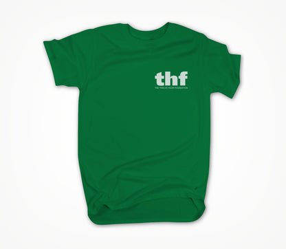 White text on green Unisex T-shirt