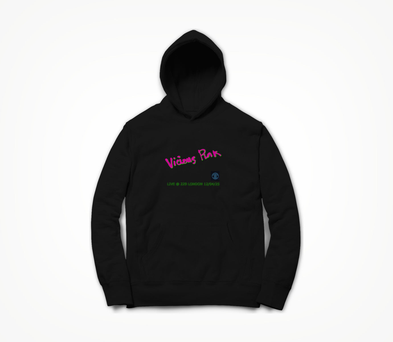 VICIOUS PINK LIVE @ 229 LONDON 12/04/25 in Black Hoodie