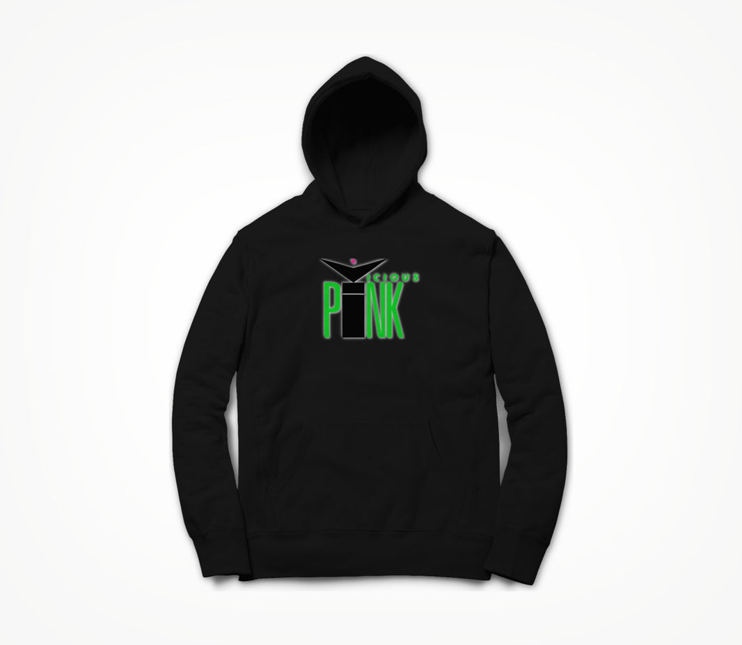 VICIOUS PINK Green Logo Hoodie