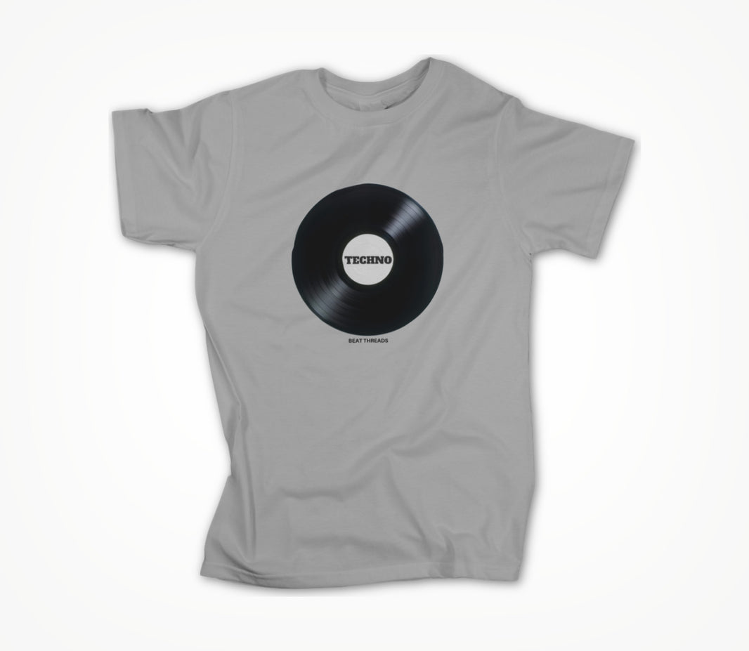 RECORD - TECHNO - GREY Unisex T-shirt