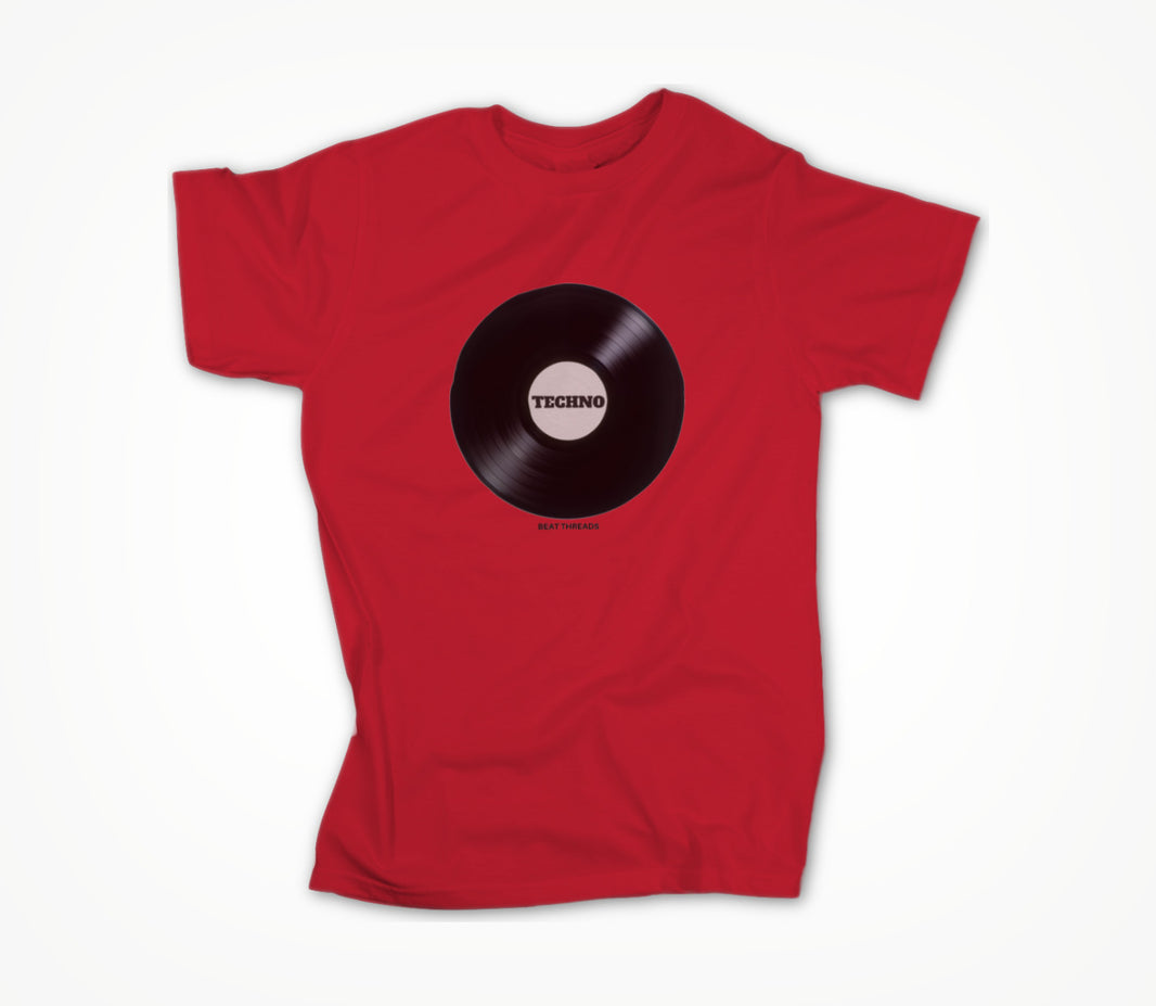 RECORD - TECHNO - RED Unisex T-shirt