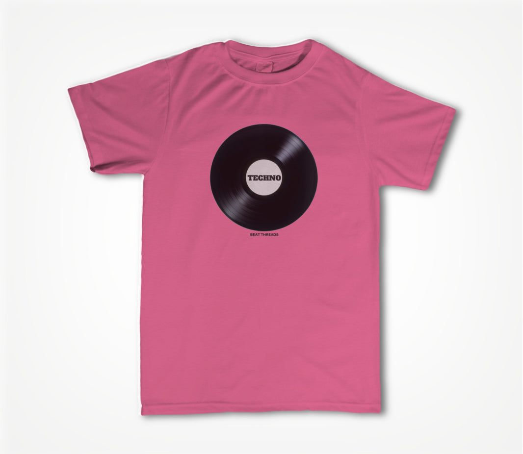 RECORD - TECHNO - PINK Unisex T-shirt