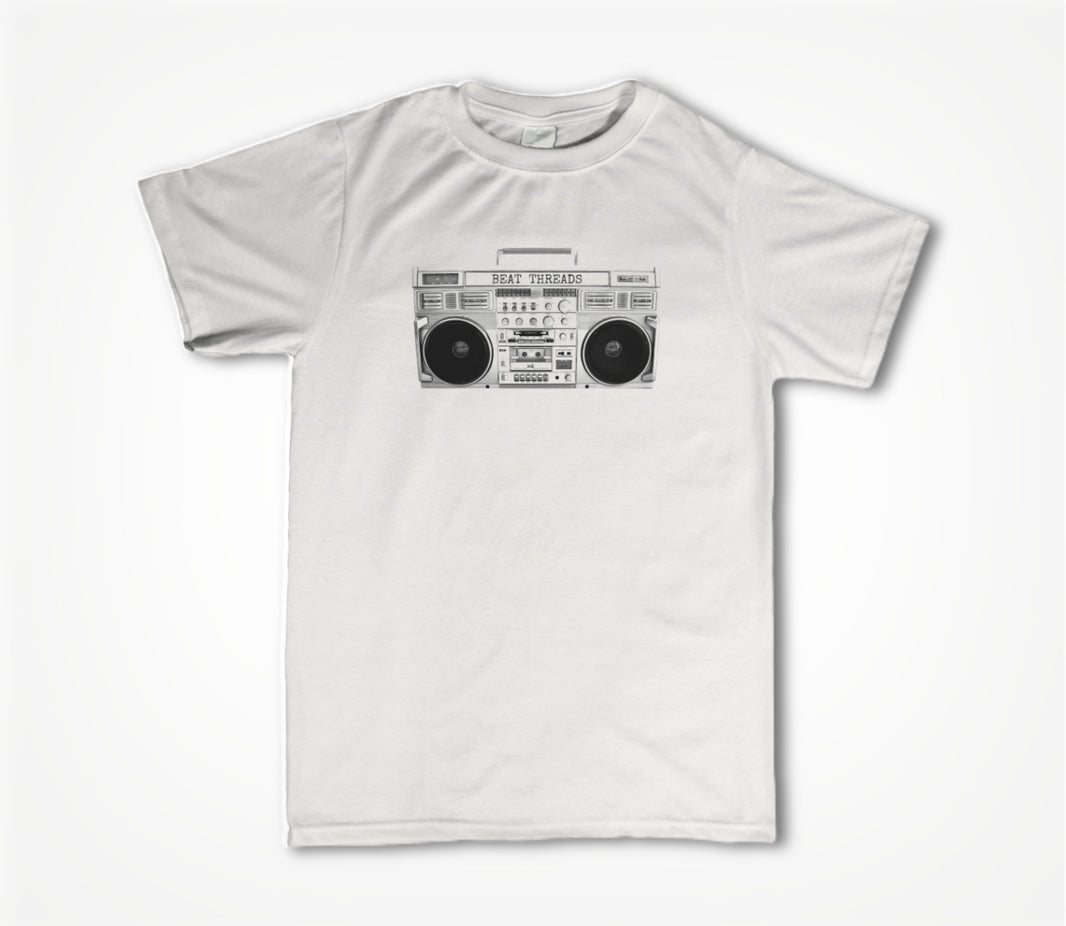 Old School Boombox - WHITE Unisex T-shirt